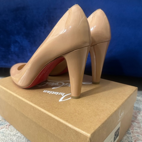 Fififa Nude Patent Leather Christian Louboutins 85mm - Picture 2 of 5